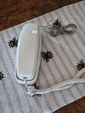 White Corded Telephone Handset